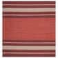 Safavieh Montauk 6" Square Red and Ivory Area Rug, , large
