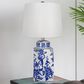 Hearth and Haven Ceramic Vase Table Lamp in Blue and White, , large