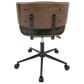 Lumisource Lombardi Desk Chair with Black Cushion in Walnut and Black, , large