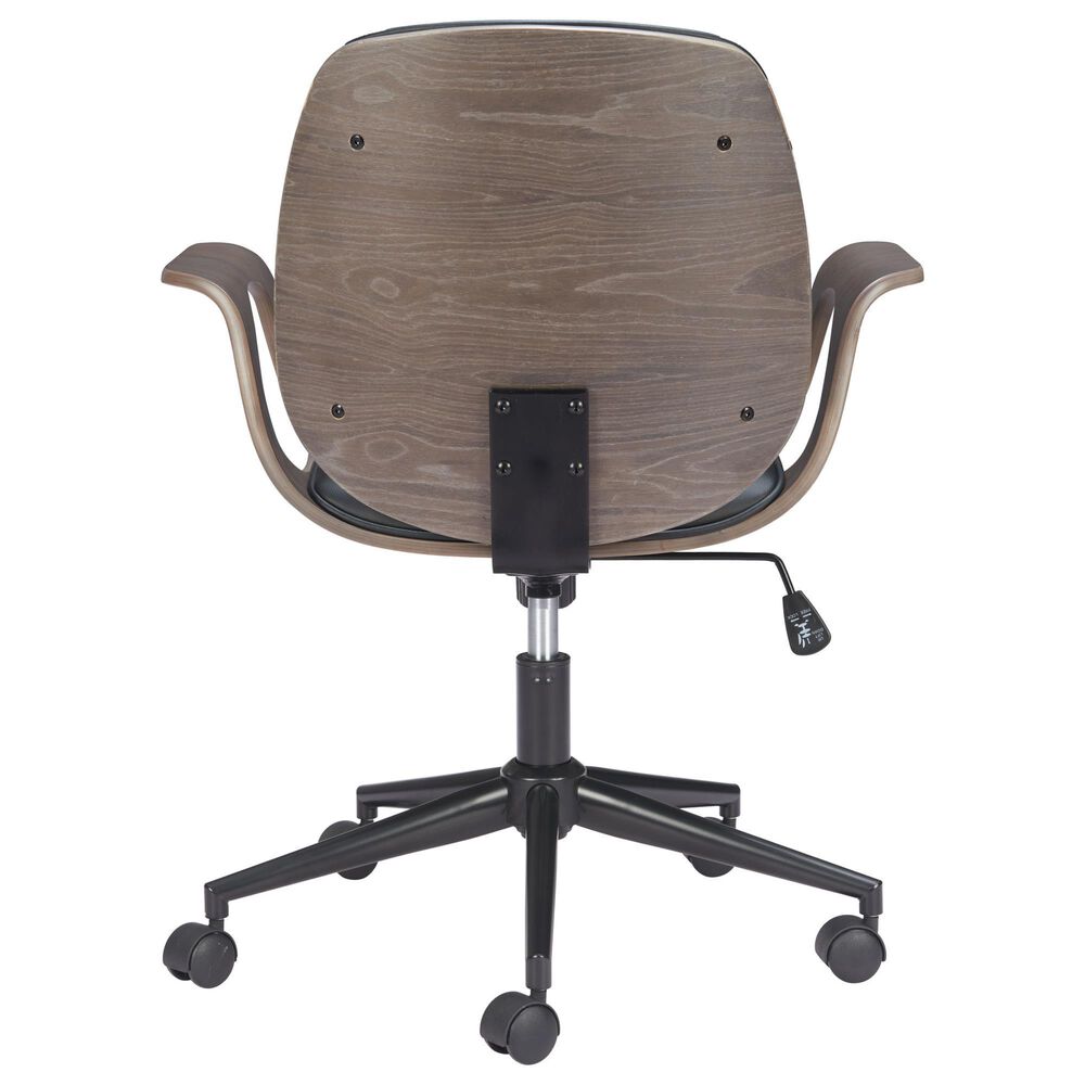 Zuo Modern Ali Office Chair in Black and Brown, , large