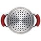 Rachael Ray 3-Quart Covered Steamer Set in Cranberry Red, , large