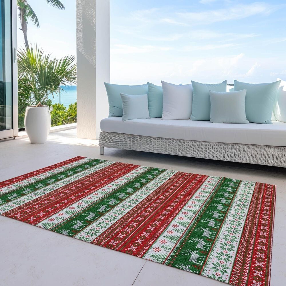 Dalyn Rug Company Wonderland WN26 5&#39; x 7&#39;6&quot; Red Indoor/Outdoor Area Rug, , large