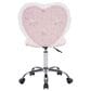 Impressions Vanity Hello Kitty Floral Heart Vanity Chair with Light Pink Cushion in Silver, , large
