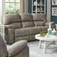 HomeStretch Sapphire Manual Reclining Rocking Sofa with Scoop Seat in Canyon Fog, , large