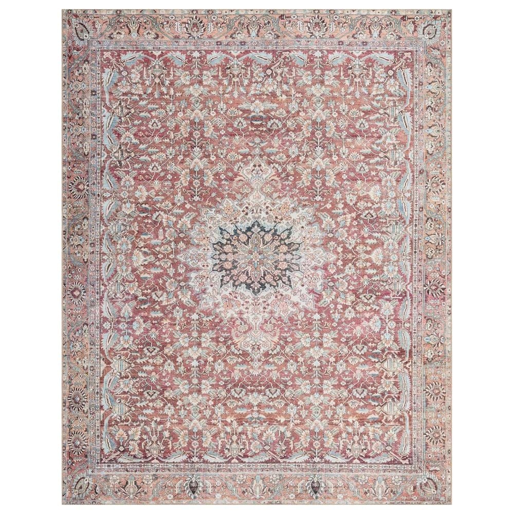 Loloi II Wynter WYN-05 8"6" x 11"6" Tomato/Teal Area Rug, , large