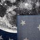Safavieh Carousel Outer Space 6"7" Square Navy and Grey Kids Area Rug, , large