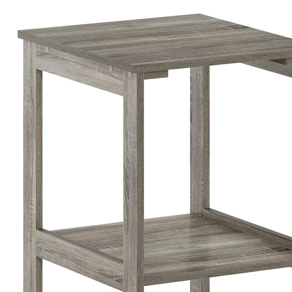 HOMLUX 2-Tier Tall End Table in French Oak, , large