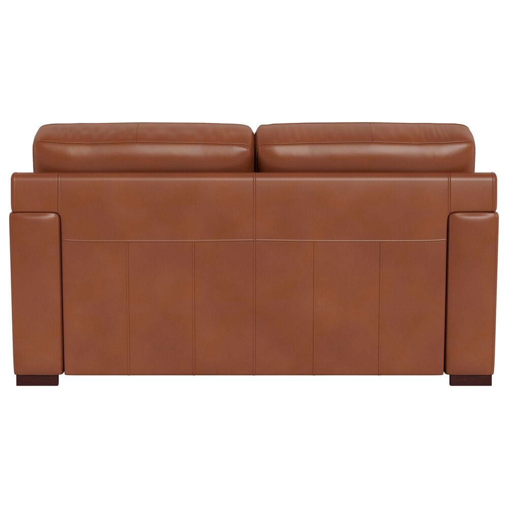 Amax Leather Chatsworth Stationary Loveseat in Nutmeg, , large