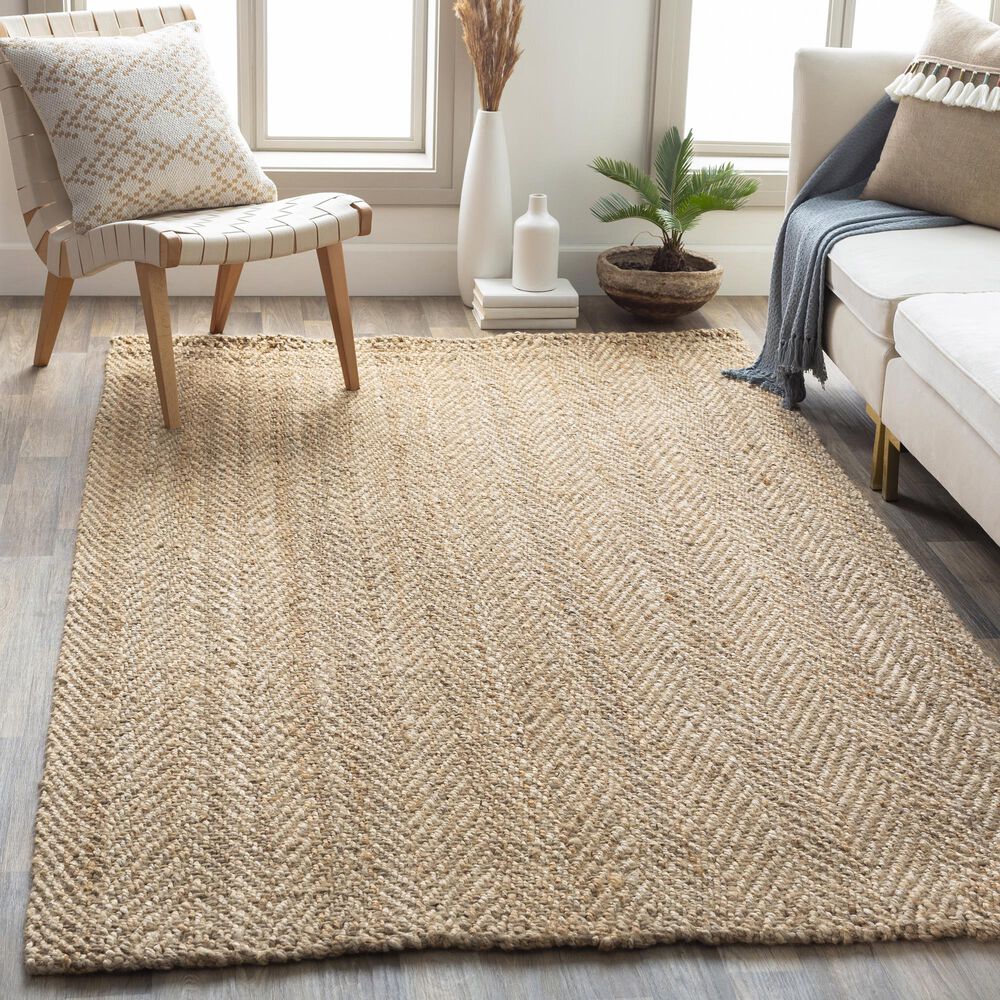 Surya Jute Woven 3&#39;6&quot; x 5&#39;6&quot; Wheat Area Rug, , large