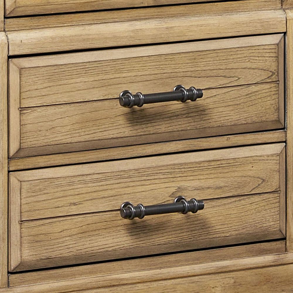 Hearth and Haven 2-Drawer Nightstand with Tray in Caramel, , large