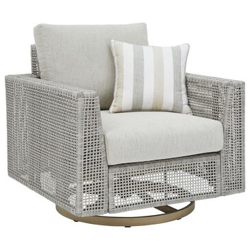 Ashley Seton Creek Swivel Lounge Chair in Gray, , large