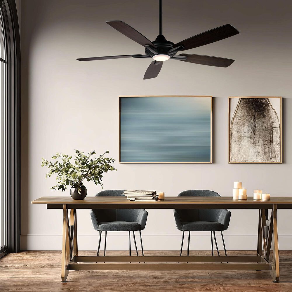 Minka-Aire Dyno 52" Ceiling Fan with Dark Walnut Blades in Coal, , large