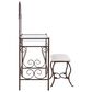 Linon Home Decor Clarisse Vanity with Stool in Bronze, , large