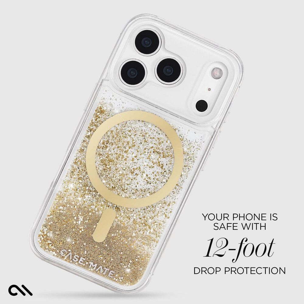 Case-Mate Waterfall MagSafe Case for iPhone 17 Pro in Gold, , large