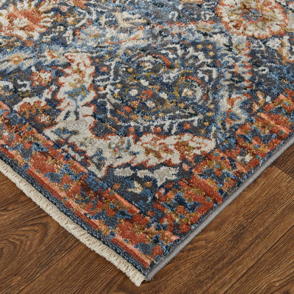 Feizy Kaia 2&#39;6&quot; x 10&#39; Navy and Blue Runner, , large