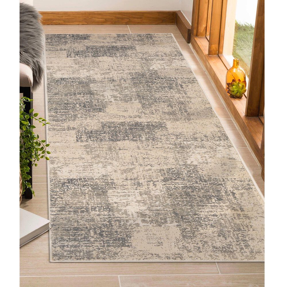 Amer Rugs Alpine 2&#39;7&quot; x 10&#39; Light Blue Runner, , large