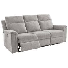 Signature Design by Ashley Barnsana Power Reclining Sofa in Ash