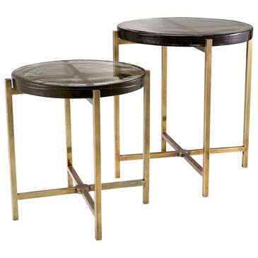 Eichholtz Haymann Side Table in Vintage Brass (Set of 2), , large