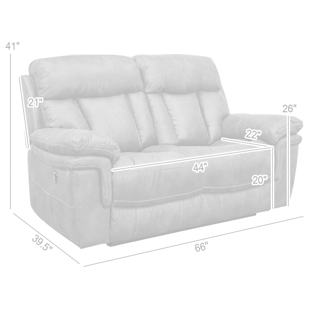 Blue River Estelle Power Reclining Loveseat in Gunmetal, , large