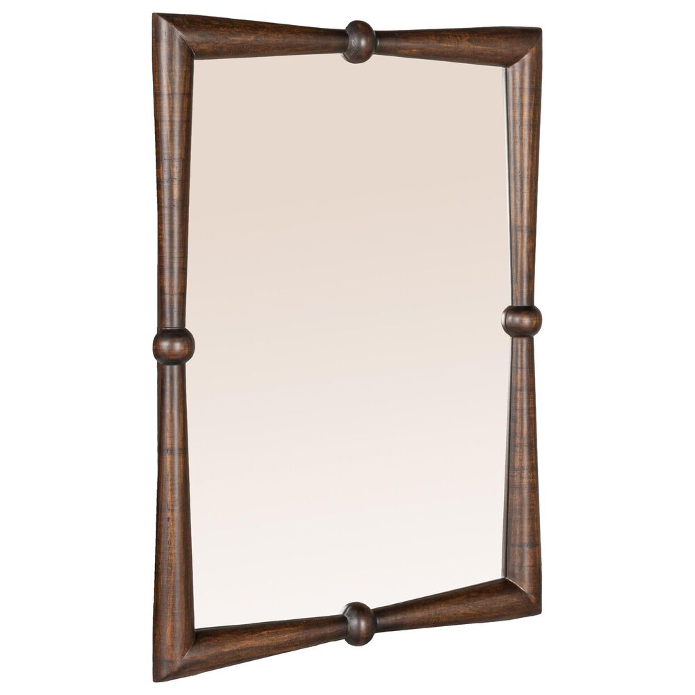 Creative Coop Mango Wood Wall Mirror in Walnut, , large