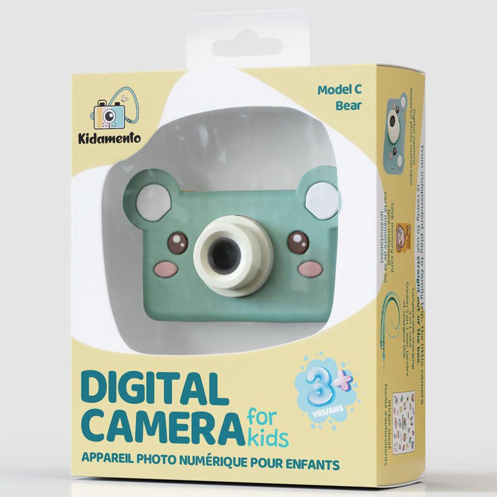 Kidamento Model C Mikayo The Bear Digital Camera for Children in Green, , large