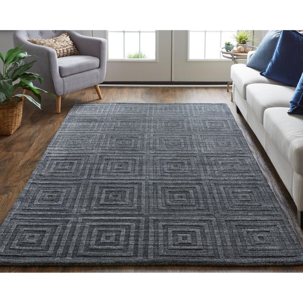 Feizy Redford 9&#39; x 12&#39; Charcoal Area Rug, , large
