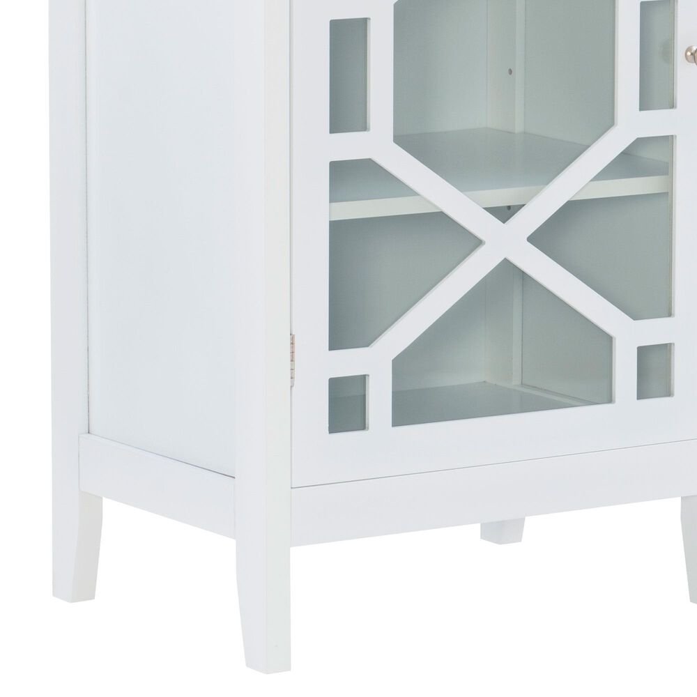 Linon Home Decor Fetti Small Cabinet in White, , large