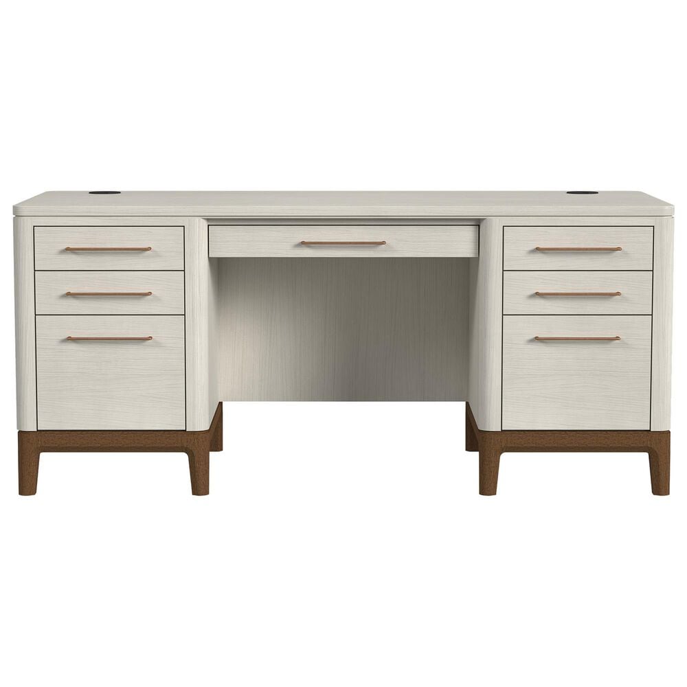Wycliff Bay Pomono Double Pedestal Executive Desk in White, , large
