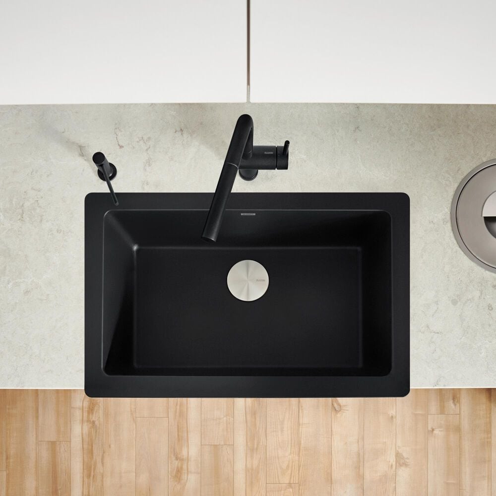 Blanco Vintera 30&quot; Super Single Apron Farmhouse Sink in Coal Black, , large