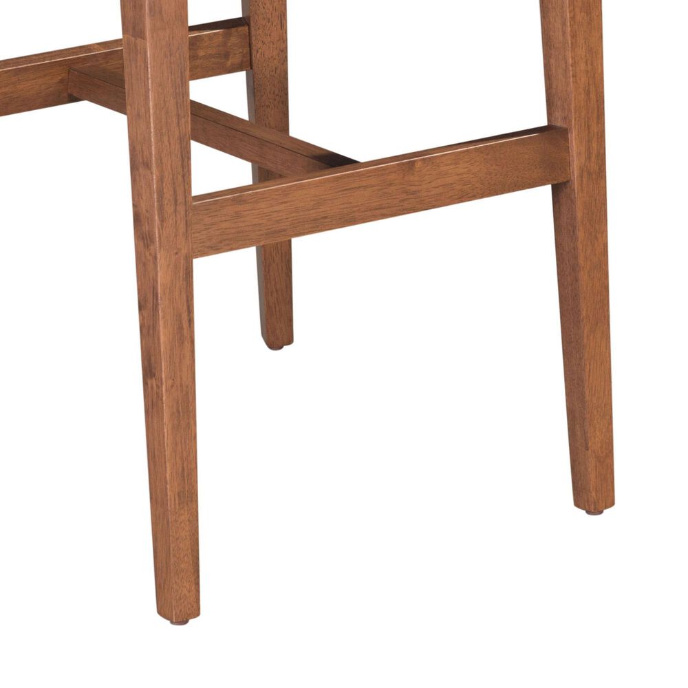 Zuo Modern Ambrose Bar Chair in Brown/Dark Gray Cushion &#40;Set of 2&#41;, , large