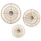 Hearth and Haven 20.5" x 20.5" Round Metal Frame and Mirror Wall Decor in Natural (Set of 3), , large