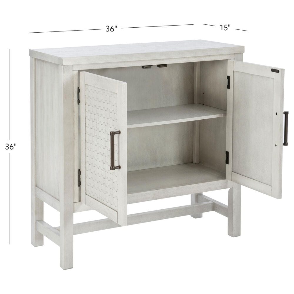 Linon Home Decor Malcolm 2-Door Accent Cabinet in Pebble Grey, , large