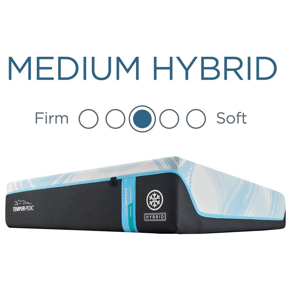 Tempur-Pedic LuxeBreeze 2.0 Medium Hybrid Queen Mattress, , large