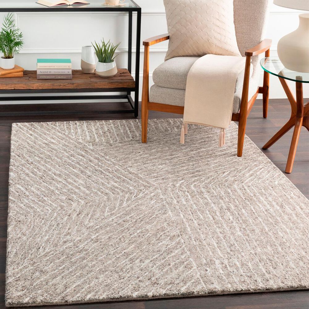 Surya Falcon Brown, White, Black and Taupe 8&#39; x 10&#39; Area Rug, , large