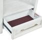 Sasha Lee 1-Drawer Wood and Glass Nightstand with LED Lighting in Brushed White, , large