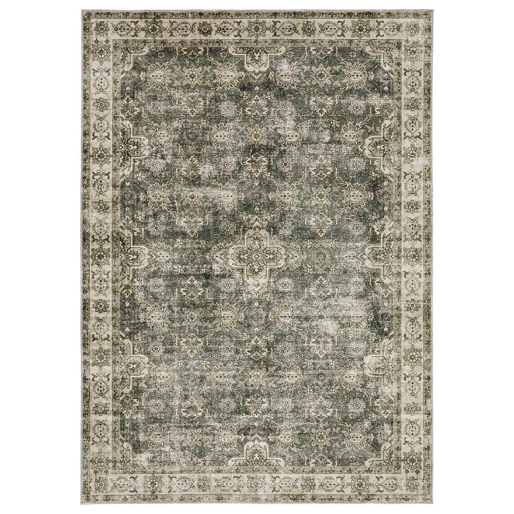 Oriental Weavers Malibu 5" x 7" Blue and Beige Area Rug, , large
