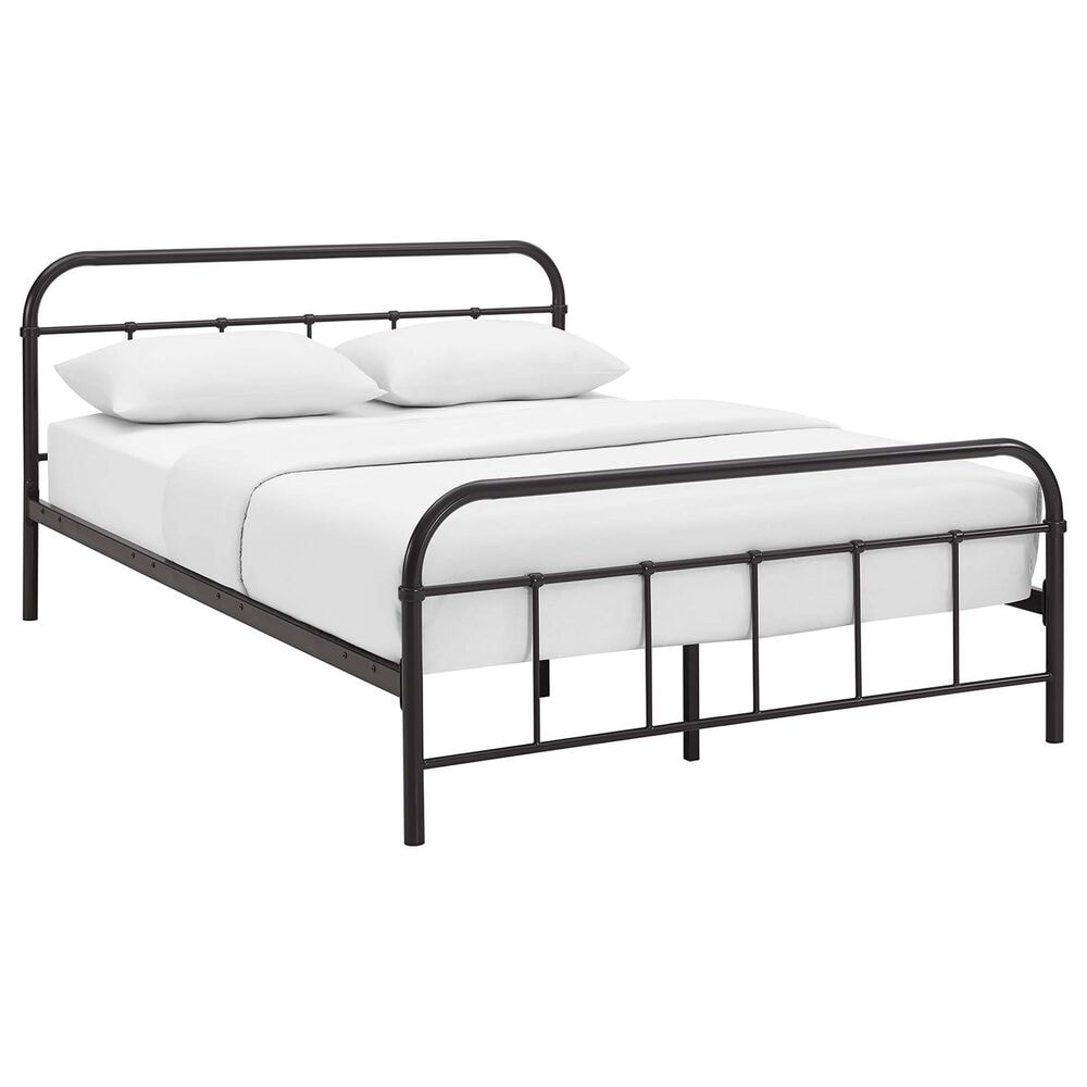 Modway Maisie Queen Platform Bed Frame in Brown, , large