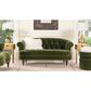 Jennifer Taylor Home La Rosa Stationary Loveseat in Olive Green Velvet, , large