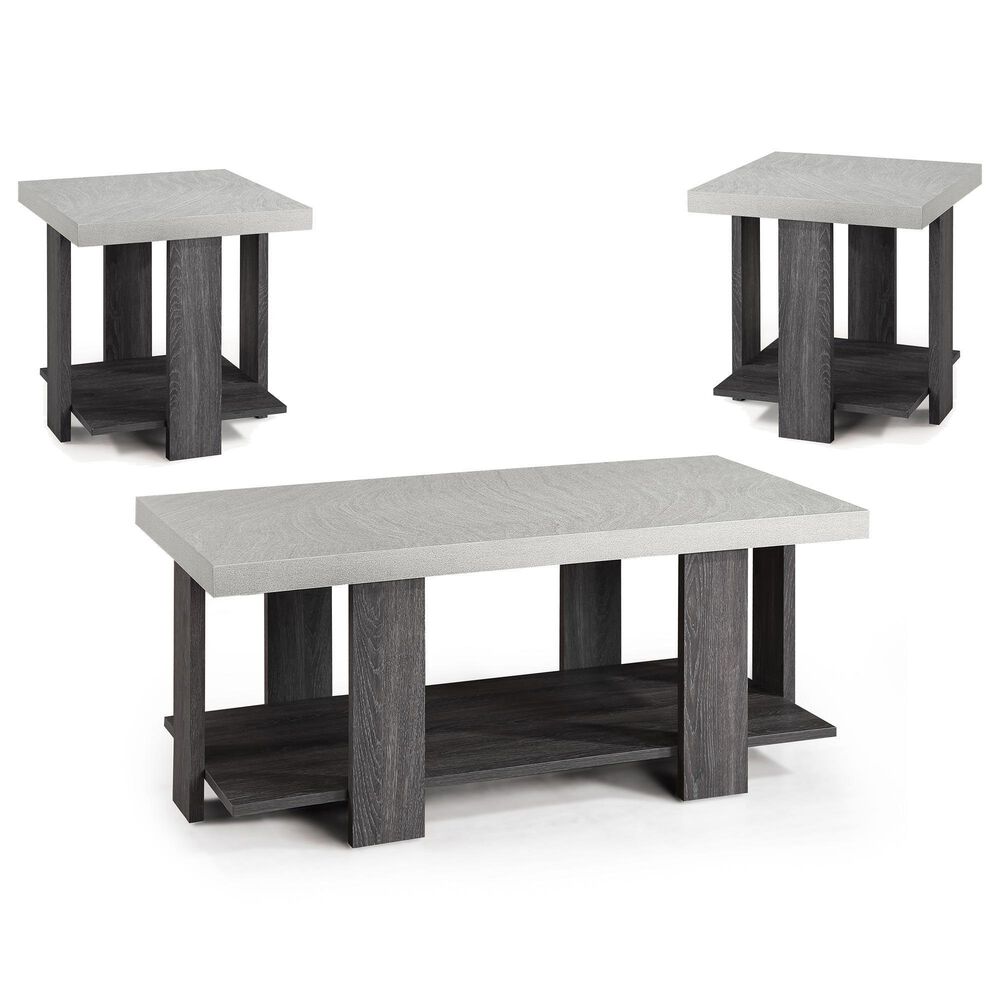 Crown Mark Boris 3-Piece Cocktail Table Set in Gray, , large