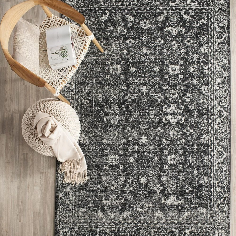 Safavieh Evoke EVK270K-3 3" x 5" Charcoal/Ivory Area Rug, , large