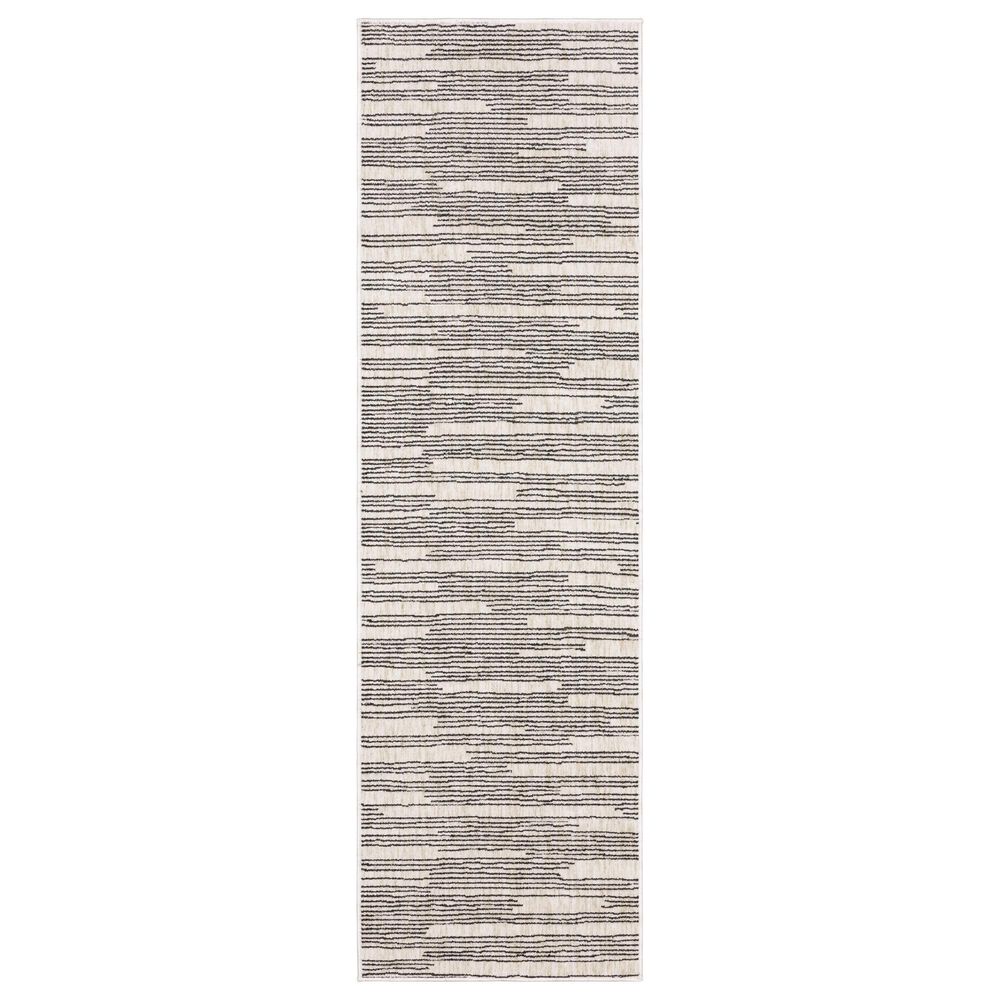 ROW by Oriental Weavers Hunter Black and Beige 2"3" x 7"6" Runner, , large