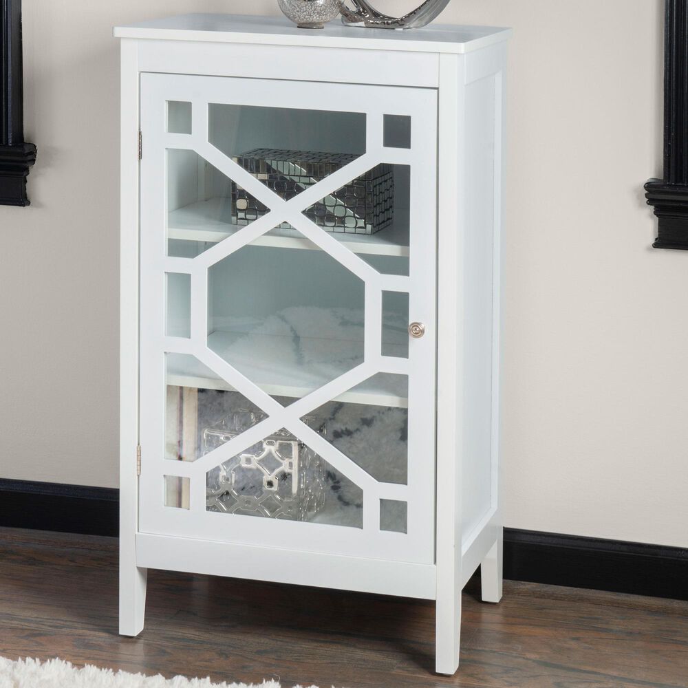 Linon Home Decor Fetti Small Cabinet in White, , large