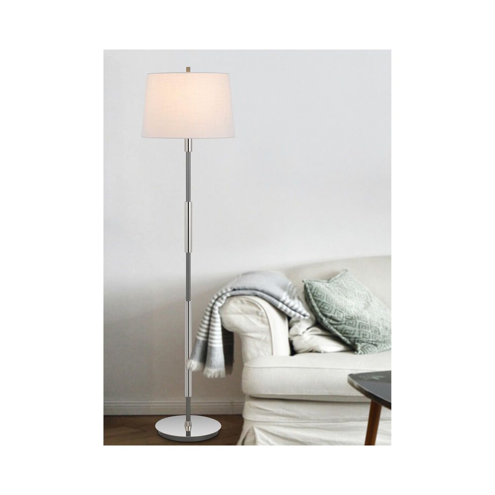 Cal Lighting Ciudad 2 Tone Floor Lamp Chrm, , large