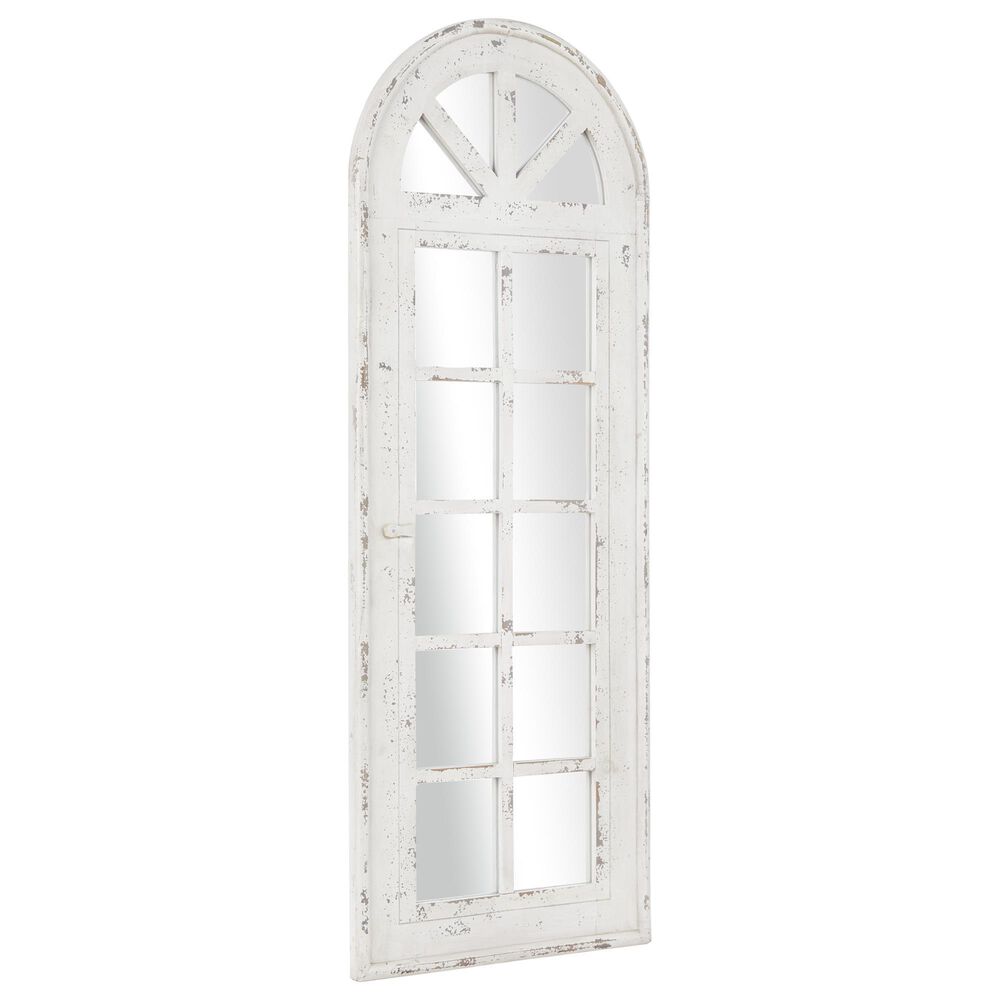 Maple and Jade 20&quot; x 53&quot; Wall Mirror in Distressed White, , large