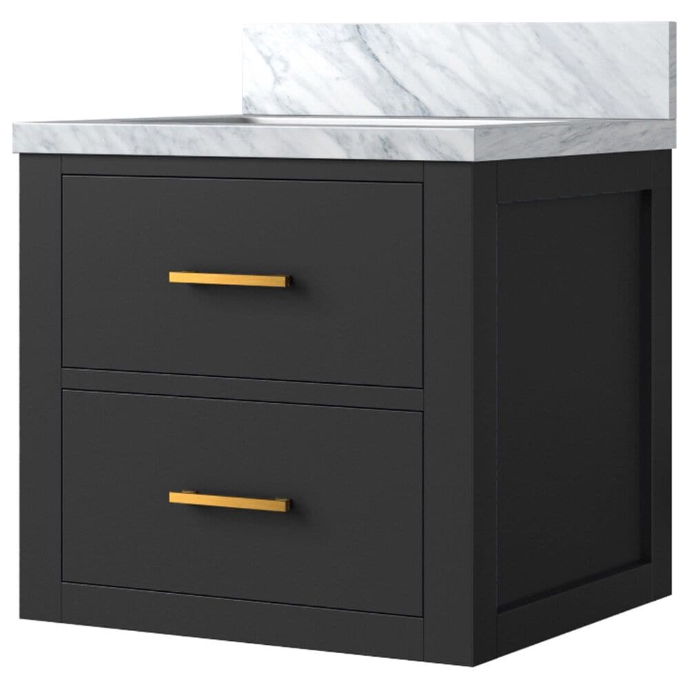 Lexora Home Castor 20" Single Bathroom Vanity in Black with White Acrylic Top and Rectangular Sink, , large