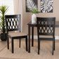 Baxton Studio Florencia Side Chair with Beige Cushion in Espresso Brown (Set of 2), , large