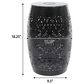 Hearth and Haven Outdoor Side Table with Built-In Solar Battery in Black, , large