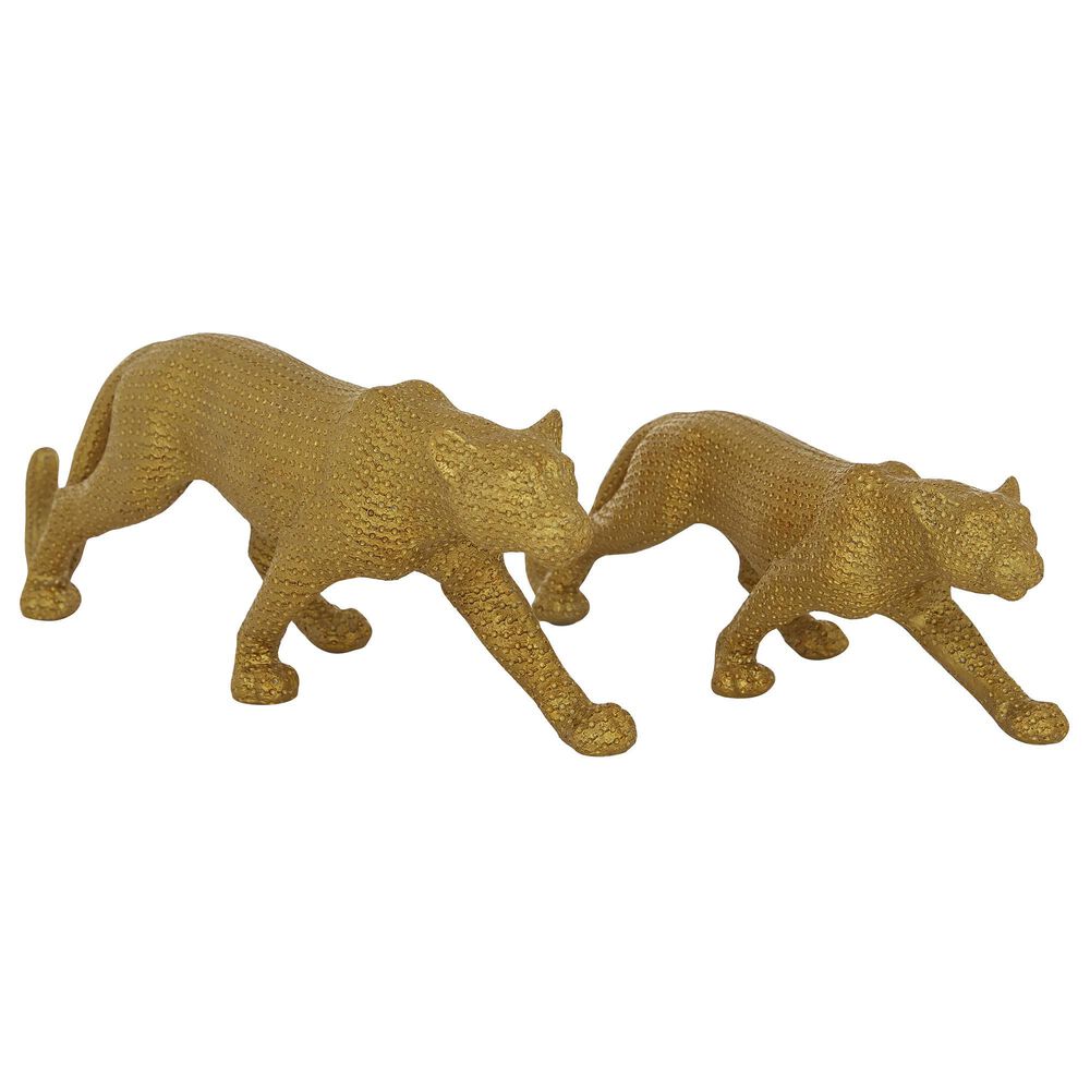 Maple and Jade Glam Polystone Sculptures in Gold (Set of 2), , large