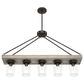 Hunter Devon Park 5-Light Linear Chandelier in Onyx Bengal and Barnwood, , large