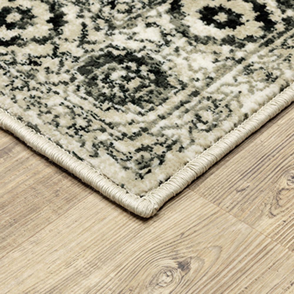 Oriental Weavers Georgia Medallion 429G0 6&#39;7&quot; x 9&#39;2&quot; Gray and Black Area Rug, , large